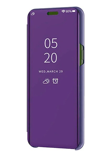 Samsung Galaxy A30 Kapaklı Kılıf Clear View Aynalı Stand Olabilen Lüx Kılıf Renk Seçenekli.