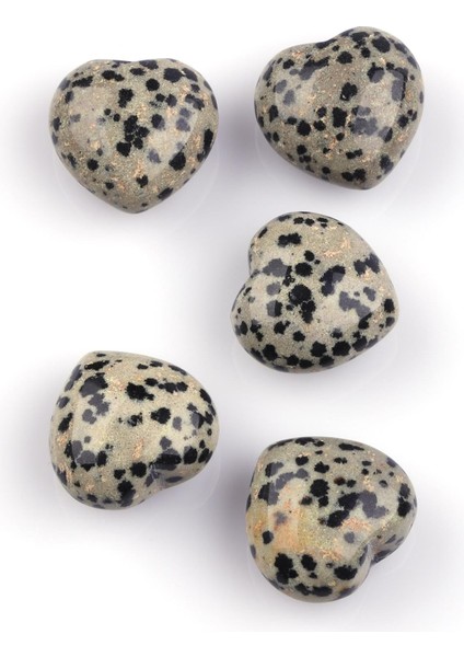 Dalmaçyalı Jasper Doğal Taş Kalp