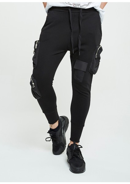 Erkek Alt Eşofman , Çok Cepli Fermuarlı