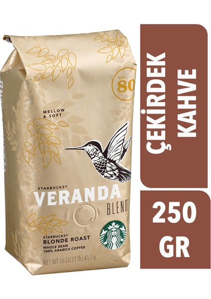 Veranda %100 Arabica Çekirdek Kahve 250 gr