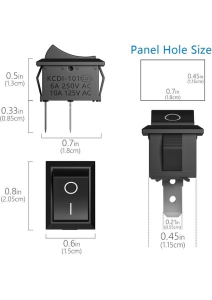 Aç Kapa On/off Anahtar Switch Mini 200 Adet modelleri