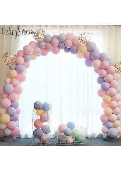 Makaron Soft Balon Seti 60 Adet Karışık Renk Pastel Balon + 5 Mt.balon Zinciri