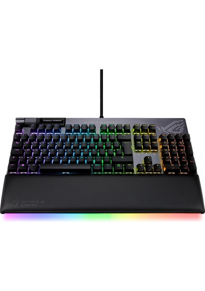 ASUS ROG STRIX FLARE II RED ANIMATE RGB OYUNCU KLAVYESİ DEĞİŞTİRİLEBİLİR ROG NX RED SWITCH LEDLİ EKRAN MEDYA KONTROLLERİ USB VE BİLEK DAYAMA