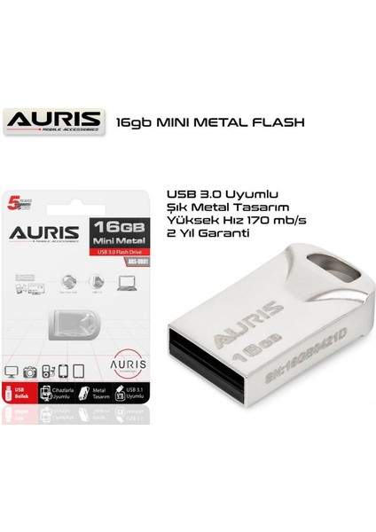 3.0 16GB Metal Mini USB Flash Bellek modelleri