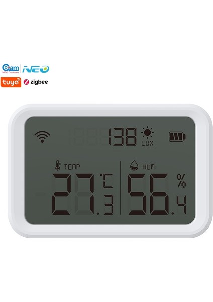 NAS-TH02B Zigbee Sıcaklık ve Nem Sensörü - Beyaz (Yurt Dışından)