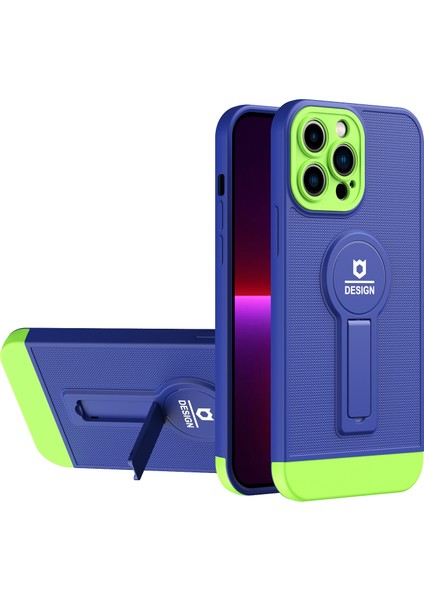 Apple iPhone 13 Pro Blue+Green Için Tpu+Pc Kılıfı