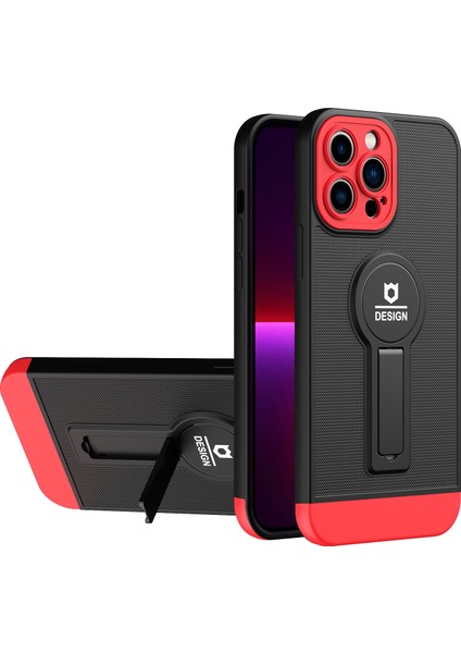 Apple iPhone 13 Pro Black+Red Için Tpu+Pc Kılıfı
