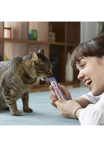 Gim Cat Ciao Churu Cream Tuna Balıklı ve Tavuklu Krema Sıvı Kedi Ödülü 14GR 50LI Saklama Kabı Hediyeli modelleri