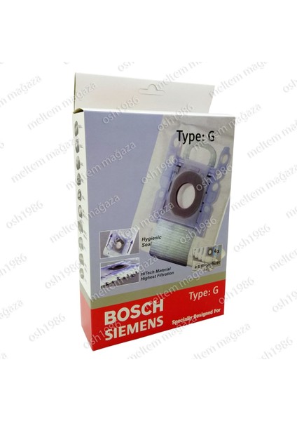 Siemens Uyumlu Vsz 4.... Serie Elektrikli Süpürge Type G Toz Torbası