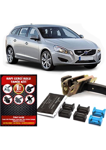 Volvo V60 Kapı Gergi Kolu (Limitör) Tamir Kiti (2 Kapı Set) 2010-2019