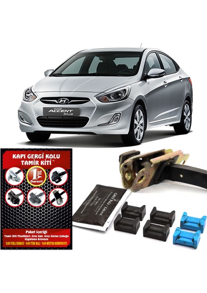 Hyundai Accent Blue Kapı Gergi Kolu (Limitör) Tamir Kiti (2 Kapı Set) 2011-2018