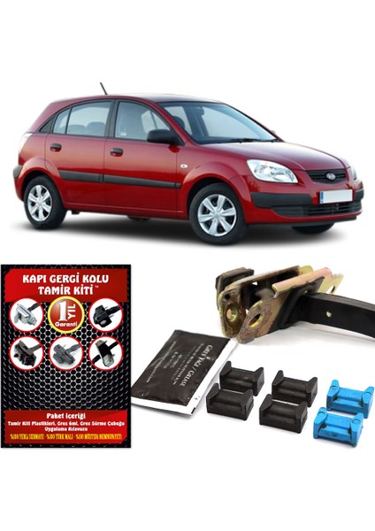 Kia Rio Kapı Gergi Kolu (Limitör) Uyumlu Tamir Kiti (2 Kapı Set) 2005-2011