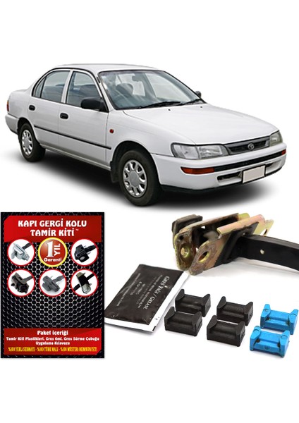 Toyota Corolla Kapı Gergi Kolu (Limitör) Tamir Kiti (2 Kapı Set) 1993-1999