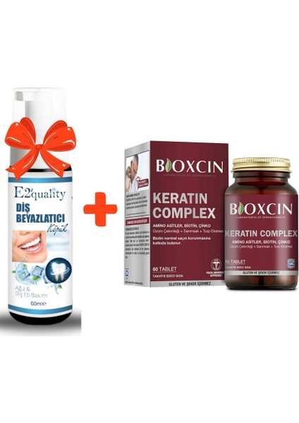 E2'Quality Diş Beyazlatıcı Köpük + Bioxcin Keratin Complex 500mg 60 Tablet