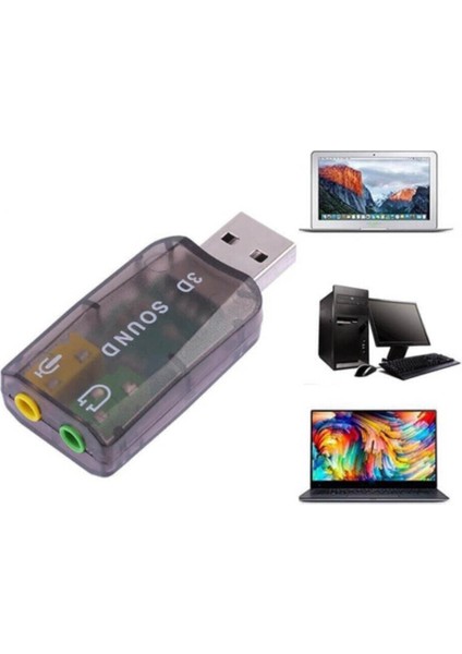 USB Ses Kartı 5.1 3D Sound USB Harici Ses Kartı Audio Çevirici