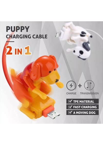 Humping Dog Hızlı Şarj Kablosu Cep Telefonlarının Şarj Kablosu Type-C Mikro USB (Yurt Dışından)