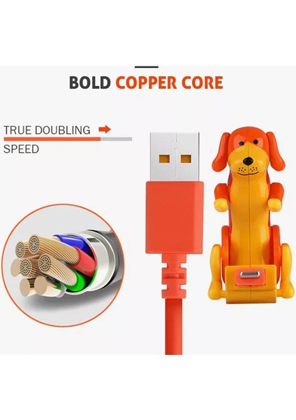 Humping Dog Hızlı Şarj Kablosu Cep Telefonlarının Şarj Kablosu Type-C Mikro USB (Yurt Dışından)