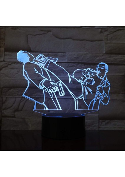 12 cm Çocuk Odası Figürlü LED Gece Aydınlatması Siyah (Yurt Dışından)