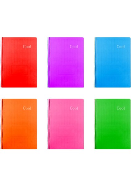 -Cool 96 Yp. Plastik Kapak Defter KARELİ