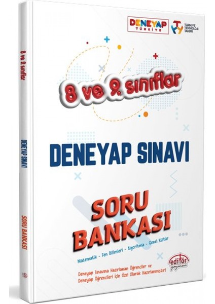 Editör Yayınları 8. ve 9. Sınıf Deneyap Soru Bankası