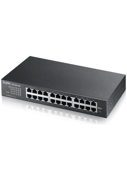 GS1100-24E V3, 24 Port, Gigabit, Yönetilemez, Sessiz, Rackmount Switch