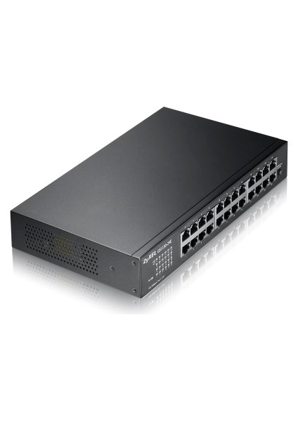 GS1100-24E V3, 24 Port, Gigabit, Yönetilemez, Sessiz, Rackmount Switch