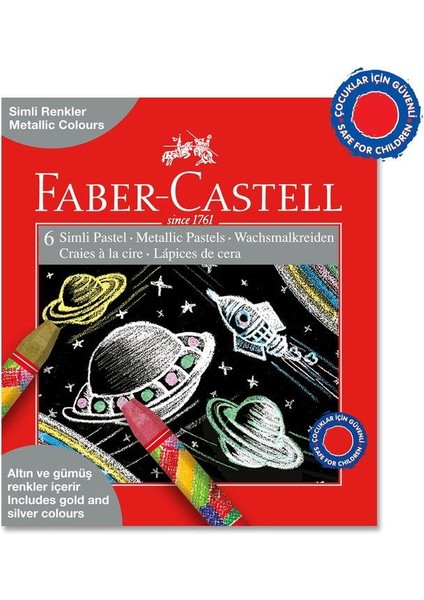 Simli Pastel Boya 6 Renk