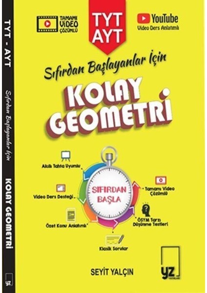 Yz Yayınları TYT AYT Kolay Geometri Sıfırdan Başlayanlar Için