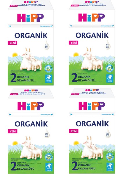 2 Organik Keçi Sütü Bazlı Devam Sütü 400gr 4 Adet