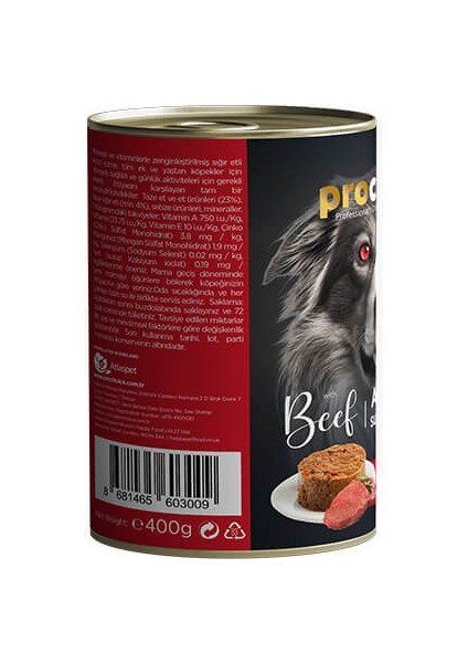 Adult Biftekli Yetişkin Köpek Konservesi 24X400 gr