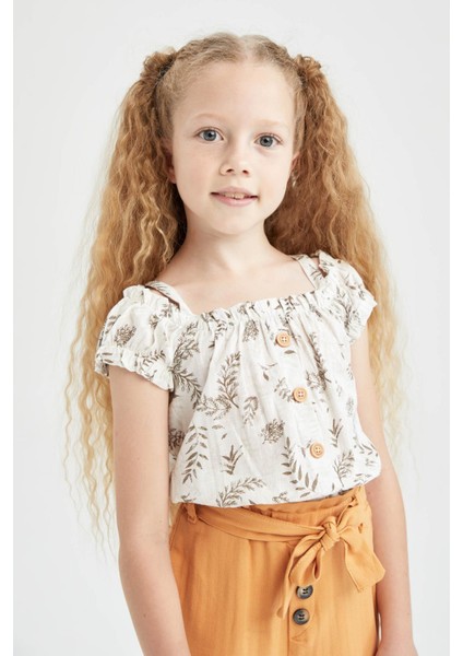 Kız Çocuk Desenli Askılı Bluz V8751A621HS indirimleri