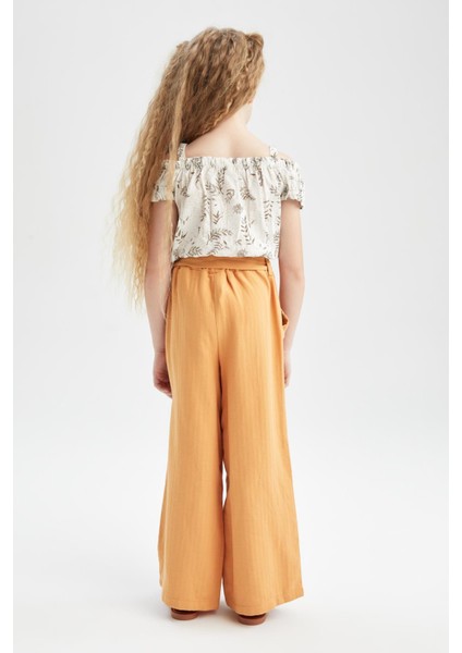 Kız Çocuk Desenli Askılı Bluz V8751A621HS