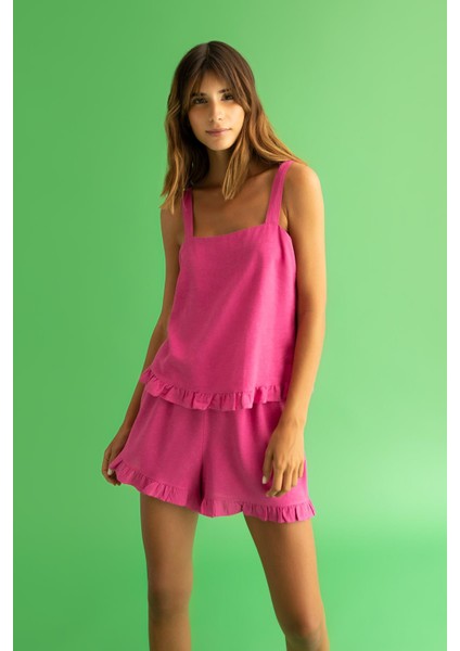 Fall in Love Regular Fit Basic Mini Şort Pijama Altı X9287AZ22HS