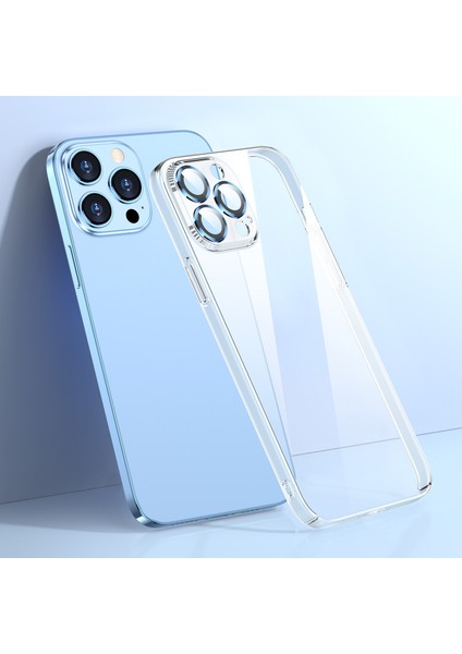 Apple iPhone 13 Pro Blue Için Şeffaf Pc Telefon Kılıfı