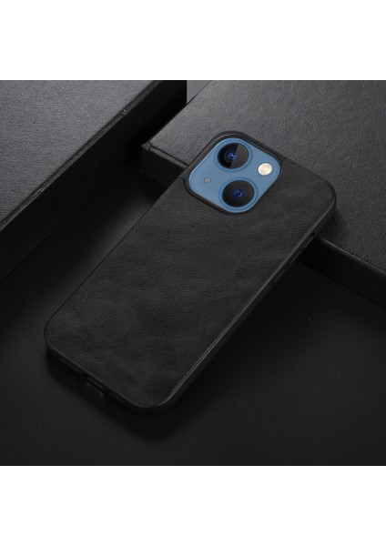 Apple iPhone 13 Siyah Için Cowhide Doku Pu Kılıfı fiyatları