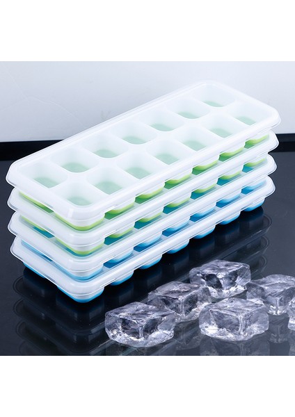 Dörtlü Silikon Buz Kalıbı, Buz Kalıbı Dıy Buz Yapıcı 25.5 x 10 x 3 cm. (Yurt Dışından)