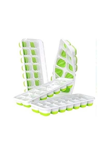 Dörtlü Silikon Buz Kalıbı, Buz Kalıbı Dıy Buz Yapıcı 25.5 x 10 x 3 cm. (Yurt Dışından)