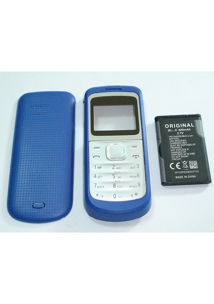 Nokia 1203 Kapak Tuş Takımı + Bl-4c Batarya,mavi