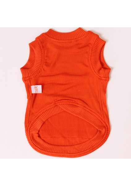 Kanguru Cep Çapalı Pet Kolsuz Bluz - Turuncu Köpek ve Kedi Kıyafeti modelleri