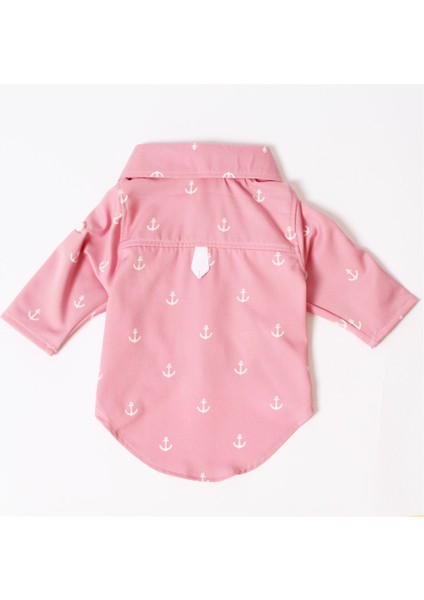 Çapa Desenli Pet Gömlek - Pembe - Köpek ve Kedi Kıyafeti fiyatları