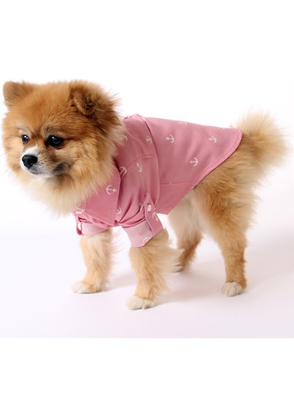 Çapa Desenli Pet Gömlek - Pembe - Köpek ve Kedi Kıyafeti fırsatları