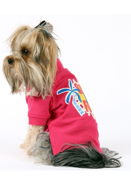 Lacoste Pet Tshirt (Sun&fun) Pembe - Köpek ve Kedi Kıyafeti