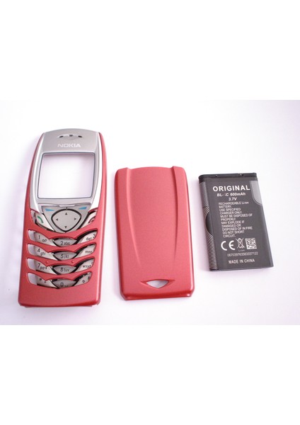 Nokia 6100 Kapak Tuş Takımı + Bl-4c Batarya,kırmızı