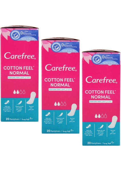 Cotton Feel Normal Günlük Ped 20'Li 3 Adet