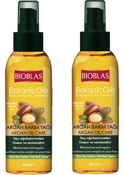 Botanic Oils Argan Saç Bakım Yağı 100 Ml 2 Adet