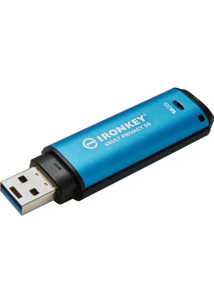 16GB Ironkey Vault Privacy 50 IKVP50/16GB AES-256 Encrypted, Fıps 197 USB Flash Bellek