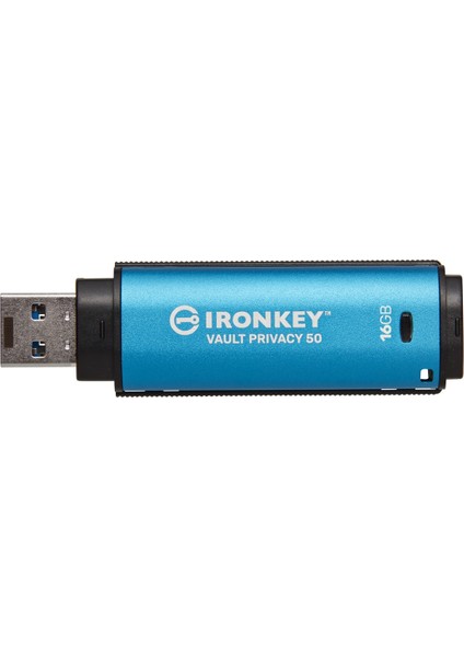 16GB Ironkey Vault Privacy 50 IKVP50/16GB AES-256 Encrypted, Fıps 197 USB Flash Bellek