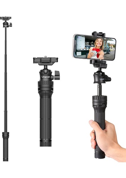 L10 Mini Bluetooth Selfie Stick Tripod Cep Telefonu Tutucu - Siyah (Yurt Dışından)