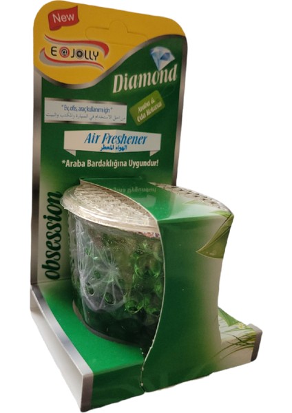Bardak Tipi Jel Boncuklu Oto Oda Kokusu Yeşil 100ML