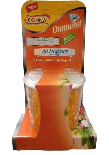 Bardak Tipi Jel Boncuklu Oto Oda Kokusu Turuncu 100ML